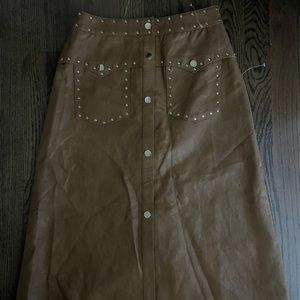 ZARA Faux Leather Skirt